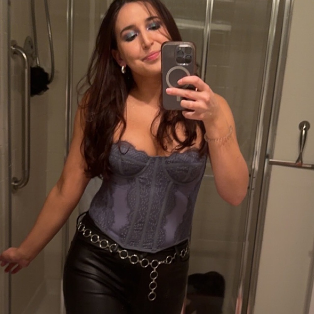 Out From Under Modern Love Corset Slate M